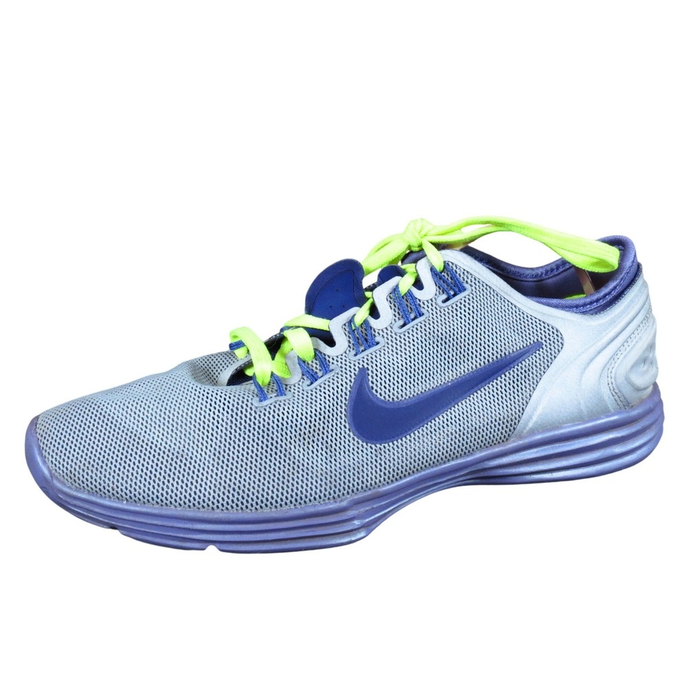 Nike Lunarhyperworkout XT+ Women Athletic Training Shoe Size 6 Gym Grey Purple‎